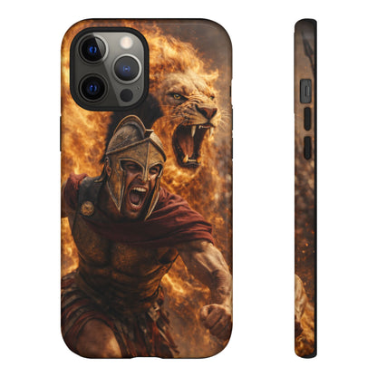 Spartan Lion Phone Case – Fierce Warrior Armor iPhone Case