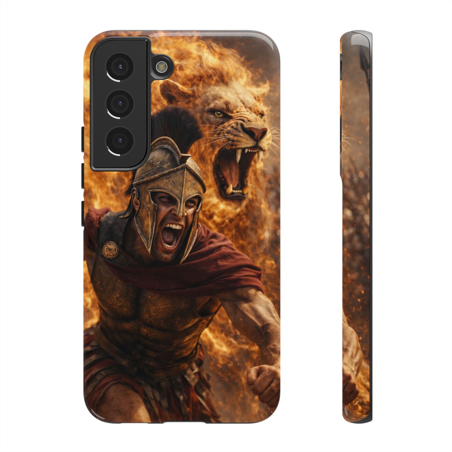 Spartan Lion Phone Case – Fierce Warrior Armor iPhone Case