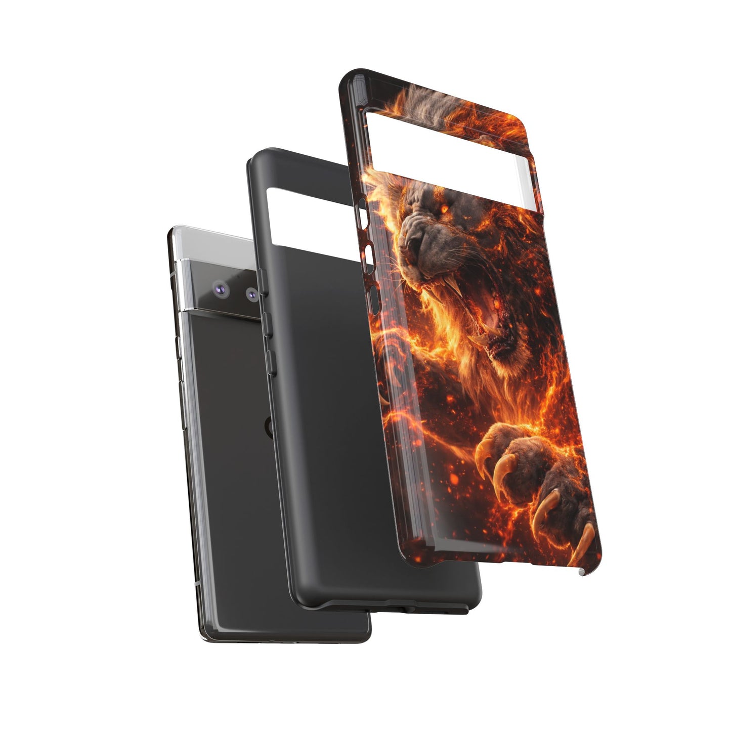Fire Lion Phone Case — Fierce Flaming Lion Armor for Smartphones