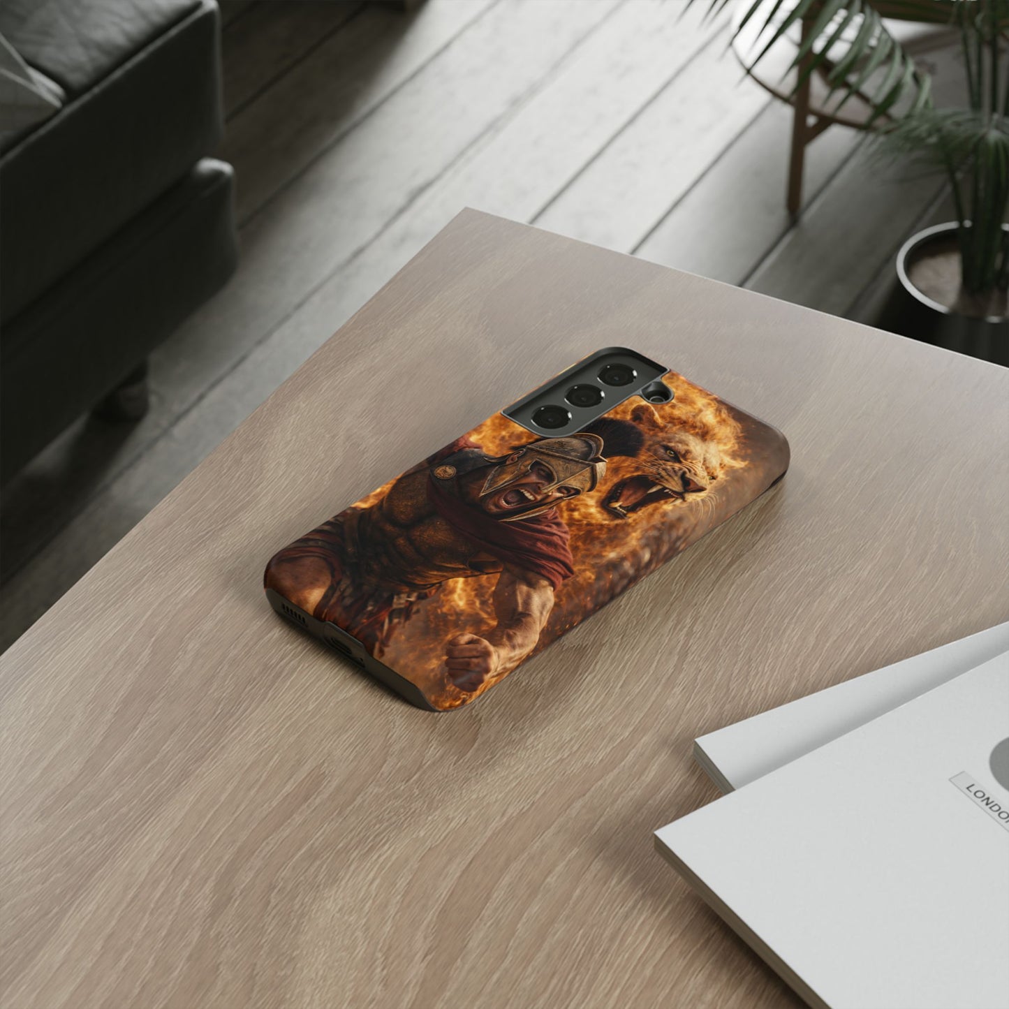 Spartan Lion Phone Case – Fierce Warrior Armor iPhone Case