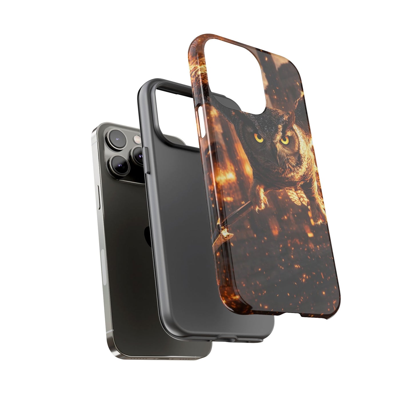 Owl in Flames Phone Case