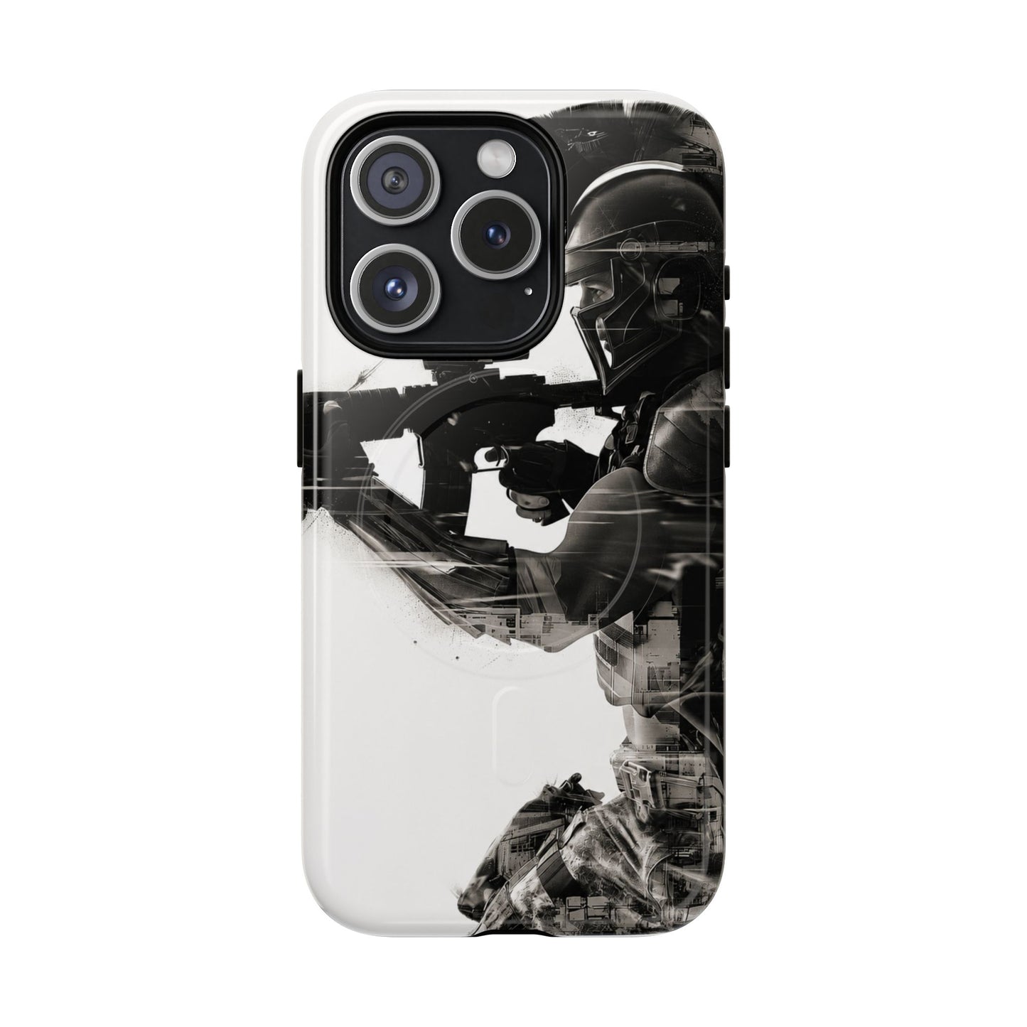 Tough Magnetic Case — Tactical Soldier Silhouette iPhone Cover