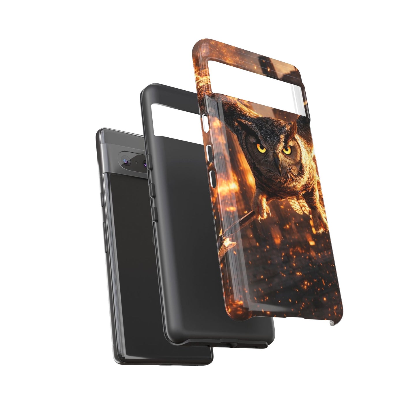 Owl in Flames Phone Case
