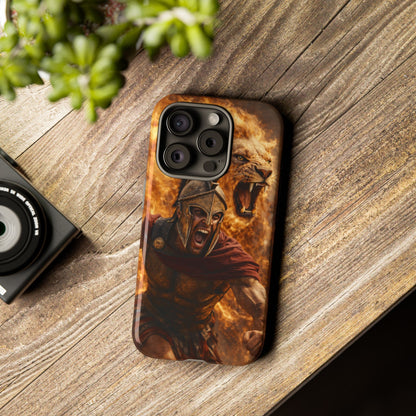 Spartan Lion Phone Case – Fierce Warrior Armor iPhone Case