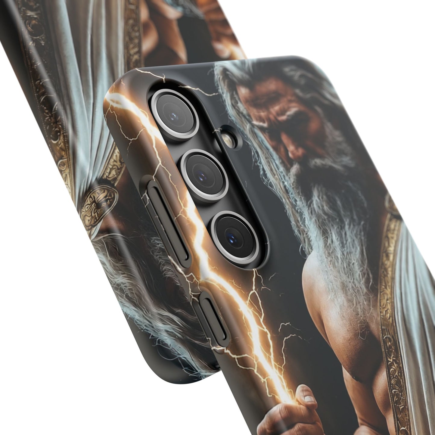 Zeus Lightning Phone Case — Mythic God Portrait Snap Case