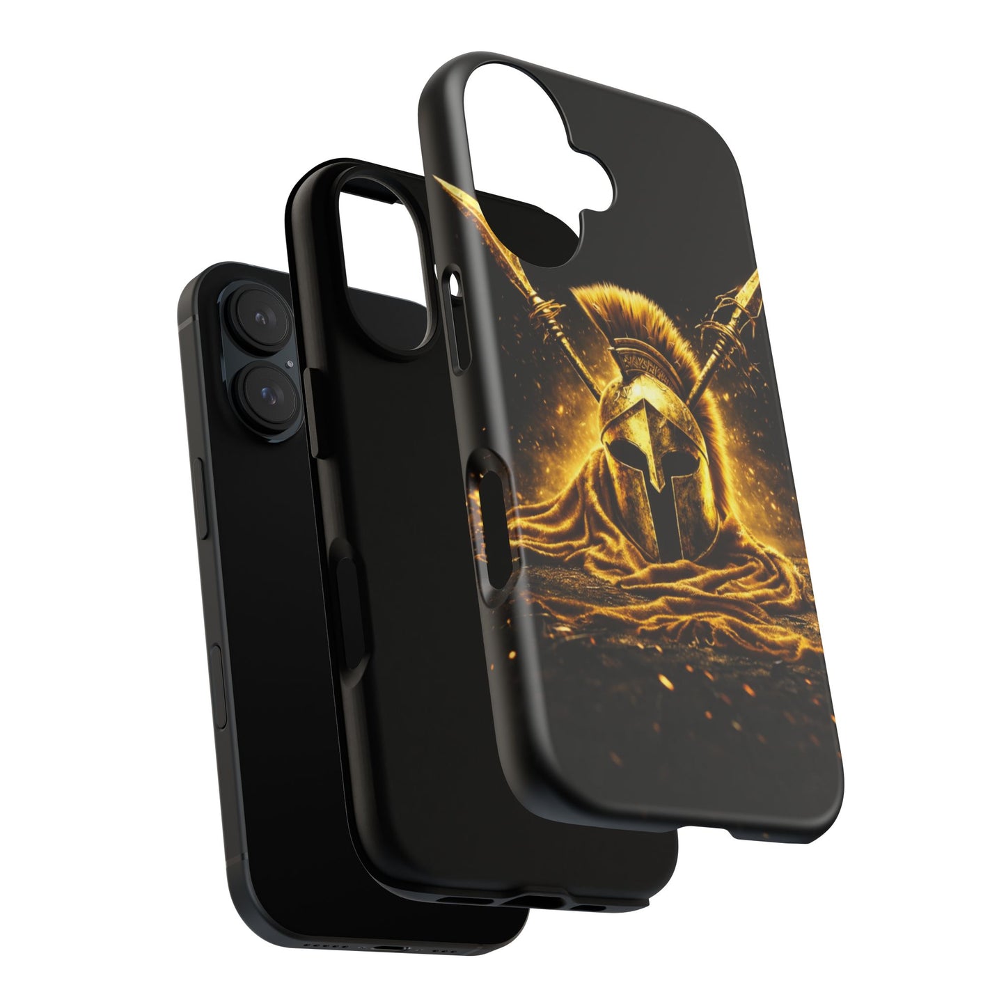 Spartan Helmet Gold Phone Case - Tough Warrior Armor Phone Cover