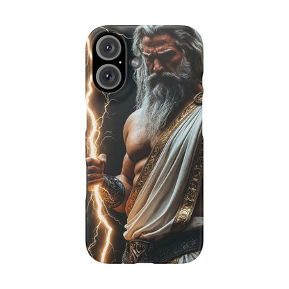 Zeus Lightning Phone Case — Mythic God Portrait Snap Case