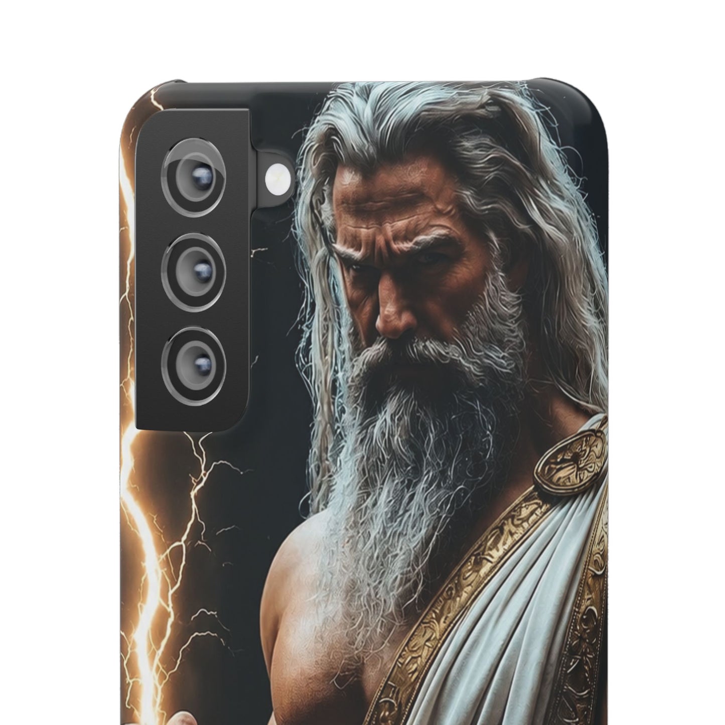 Zeus Lightning Phone Case — Mythic God Portrait Snap Case