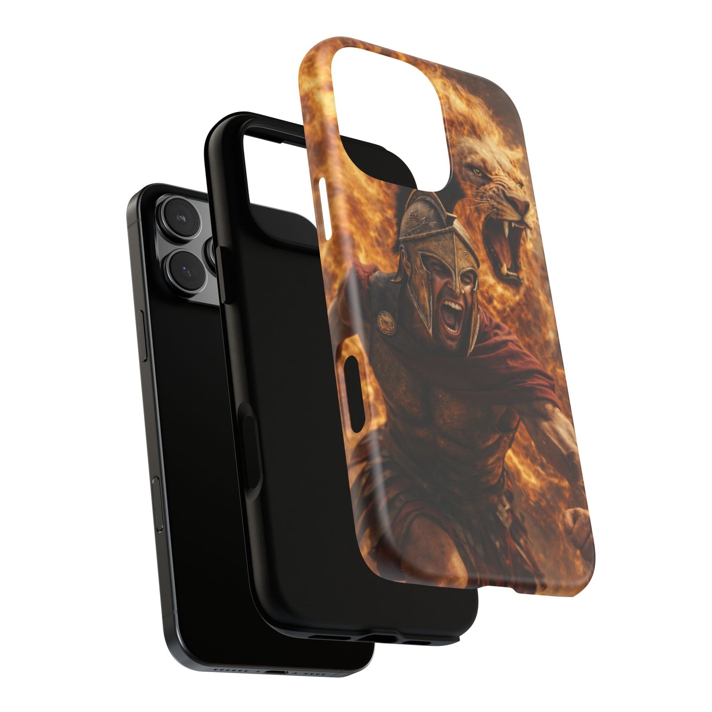 Spartan Lion Phone Case – Fierce Warrior Armor iPhone Case