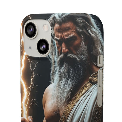 Zeus Lightning Phone Case — Mythic God Portrait Snap Case