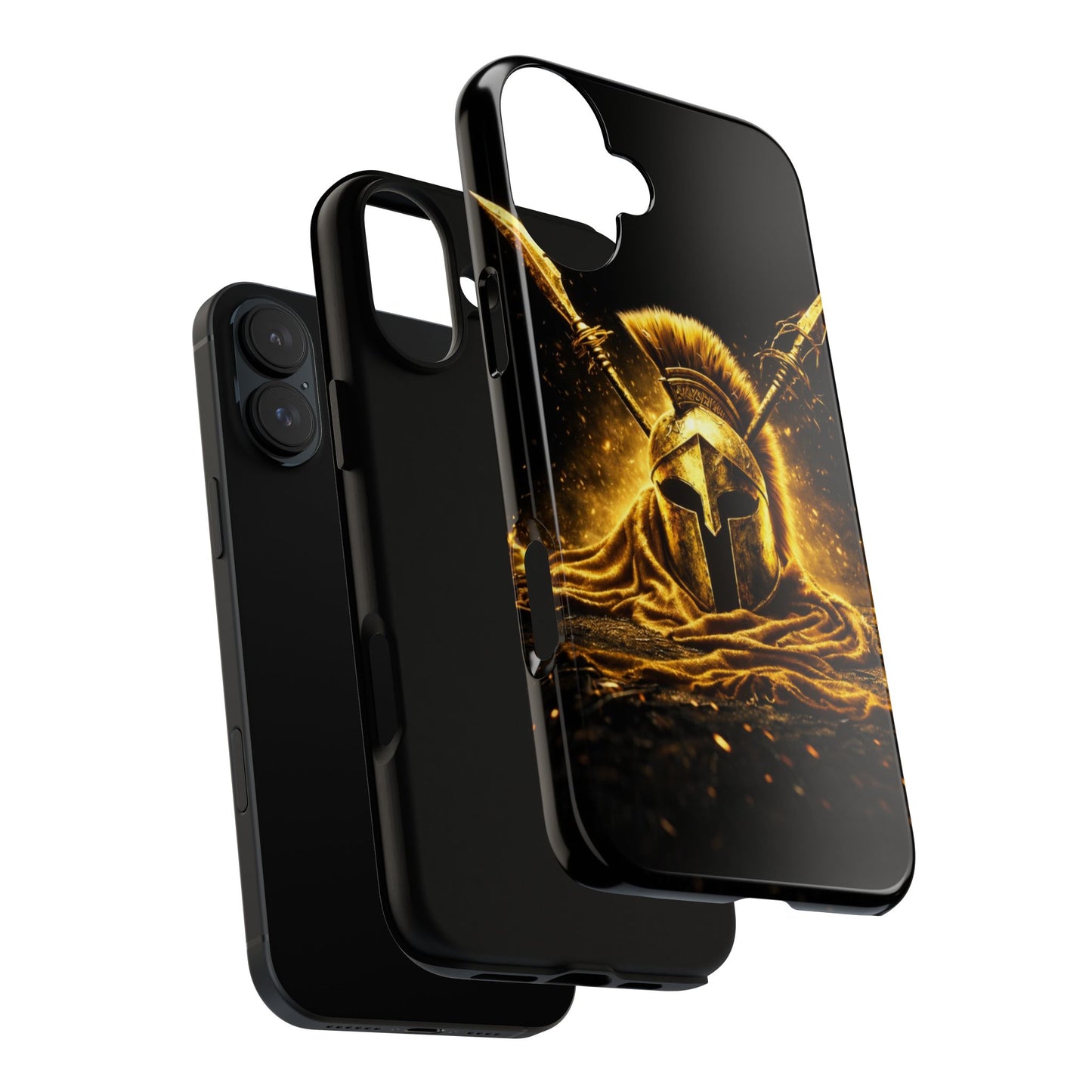Spartan Helmet Gold Phone Case - Tough Warrior Armor Phone Cover