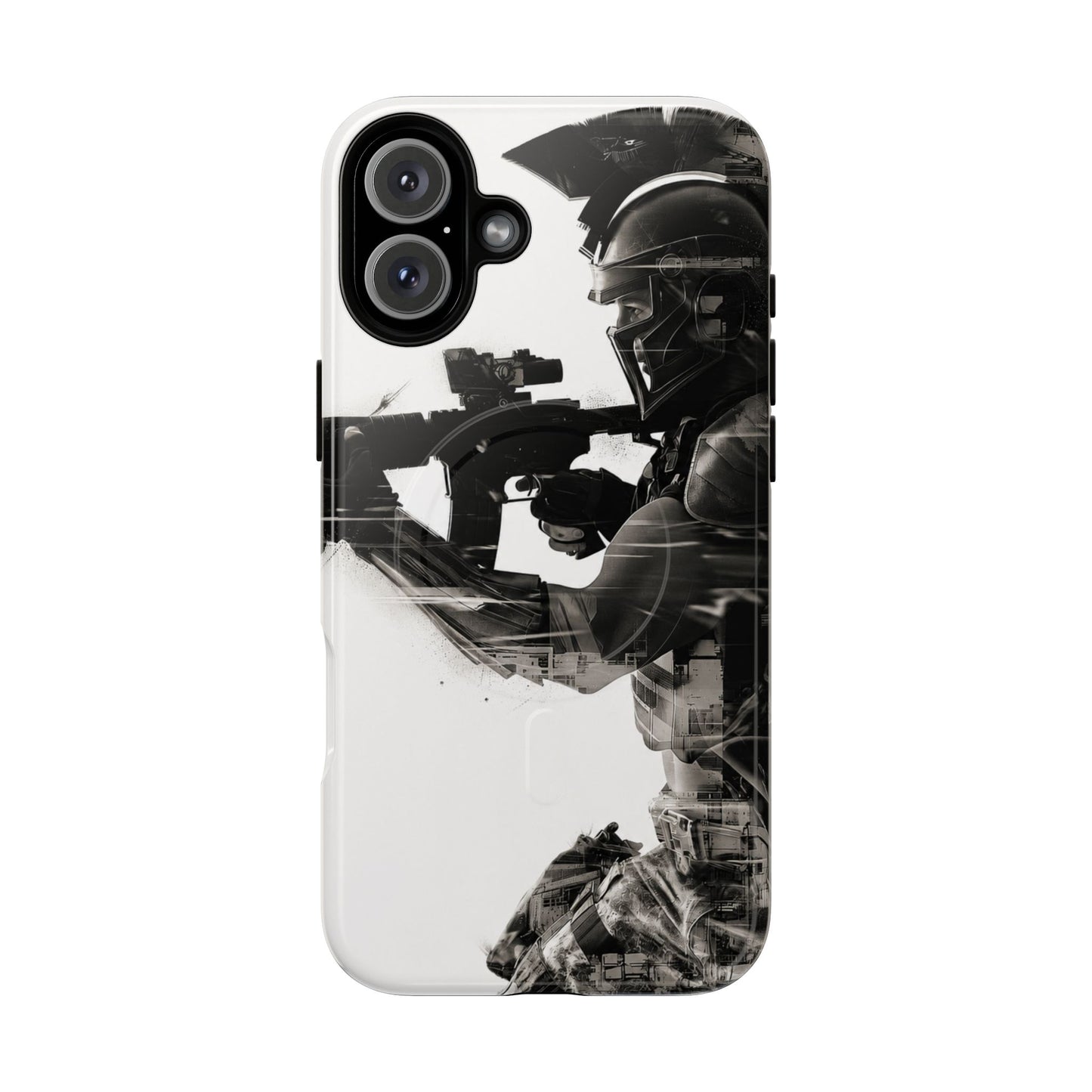 Tough Magnetic Case — Tactical Soldier Silhouette iPhone Cover