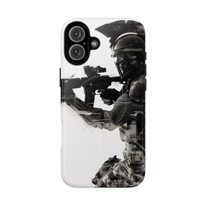 Tough Magnetic Case — Tactical Soldier Silhouette iPhone Cover