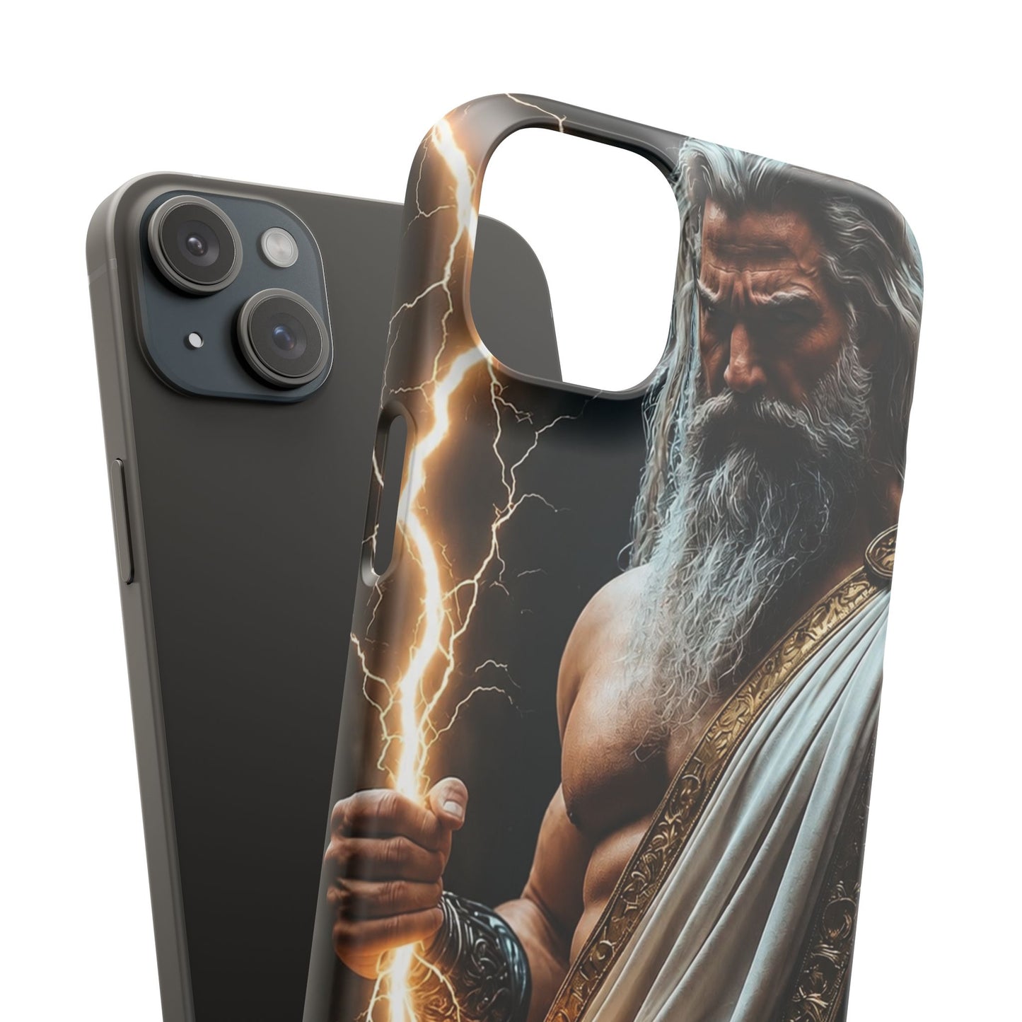 Zeus Lightning Phone Case — Mythic God Portrait Snap Case