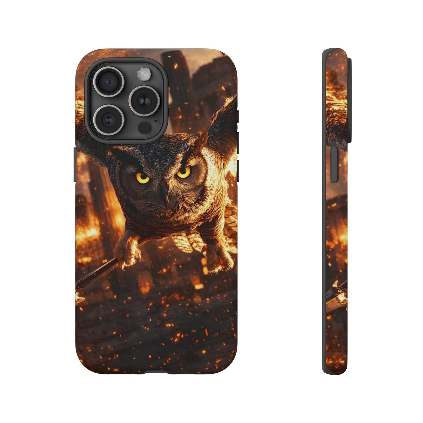 Owl in Flames Phone Case