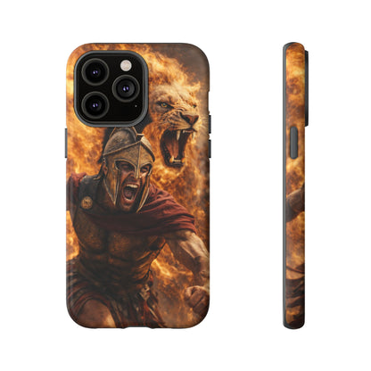 Spartan Lion Phone Case – Fierce Warrior Armor iPhone Case