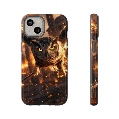 Owl in Flames Phone Case