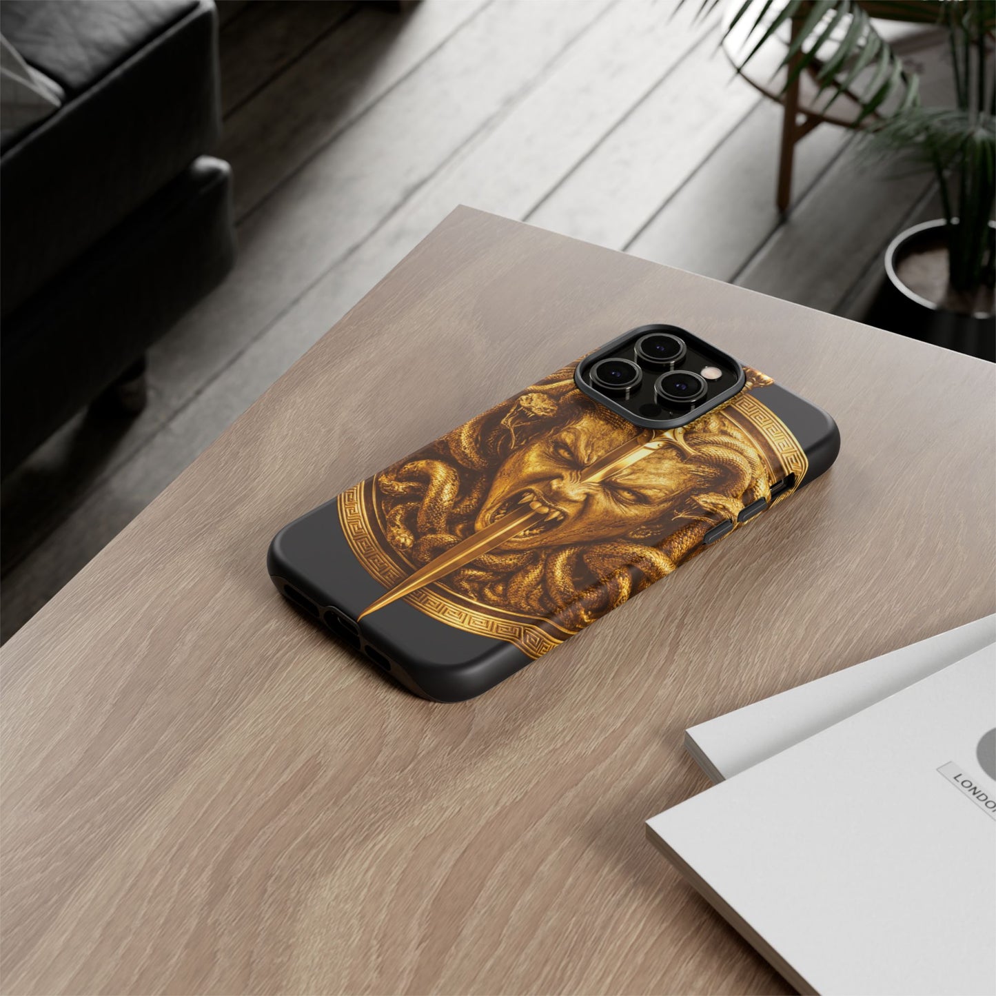 Phone Case — Gold Medusa Dagger Armor iPhone Cover