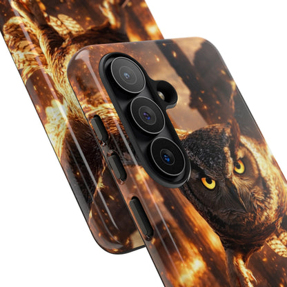 Owl in Flames Phone Case