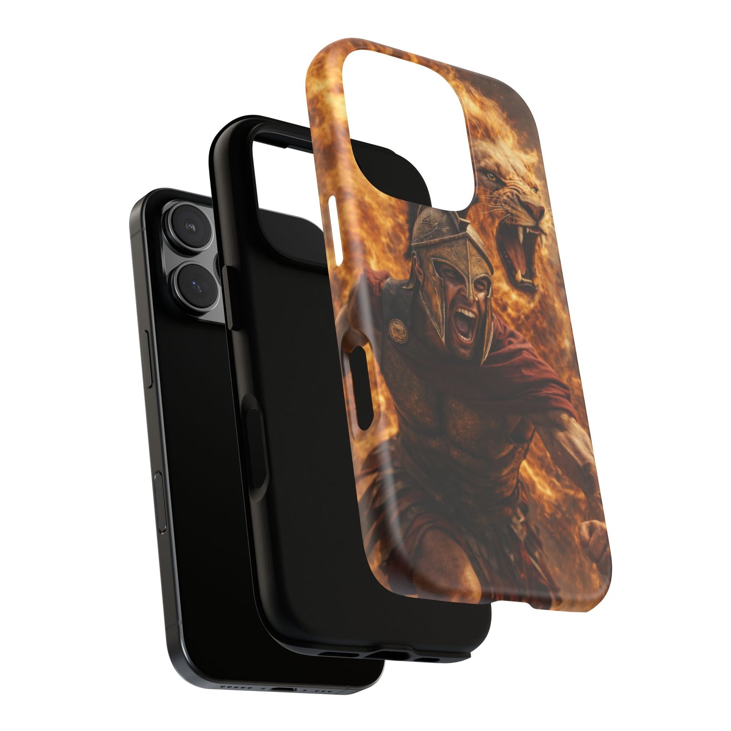 Spartan Lion Phone Case – Fierce Warrior Armor iPhone Case