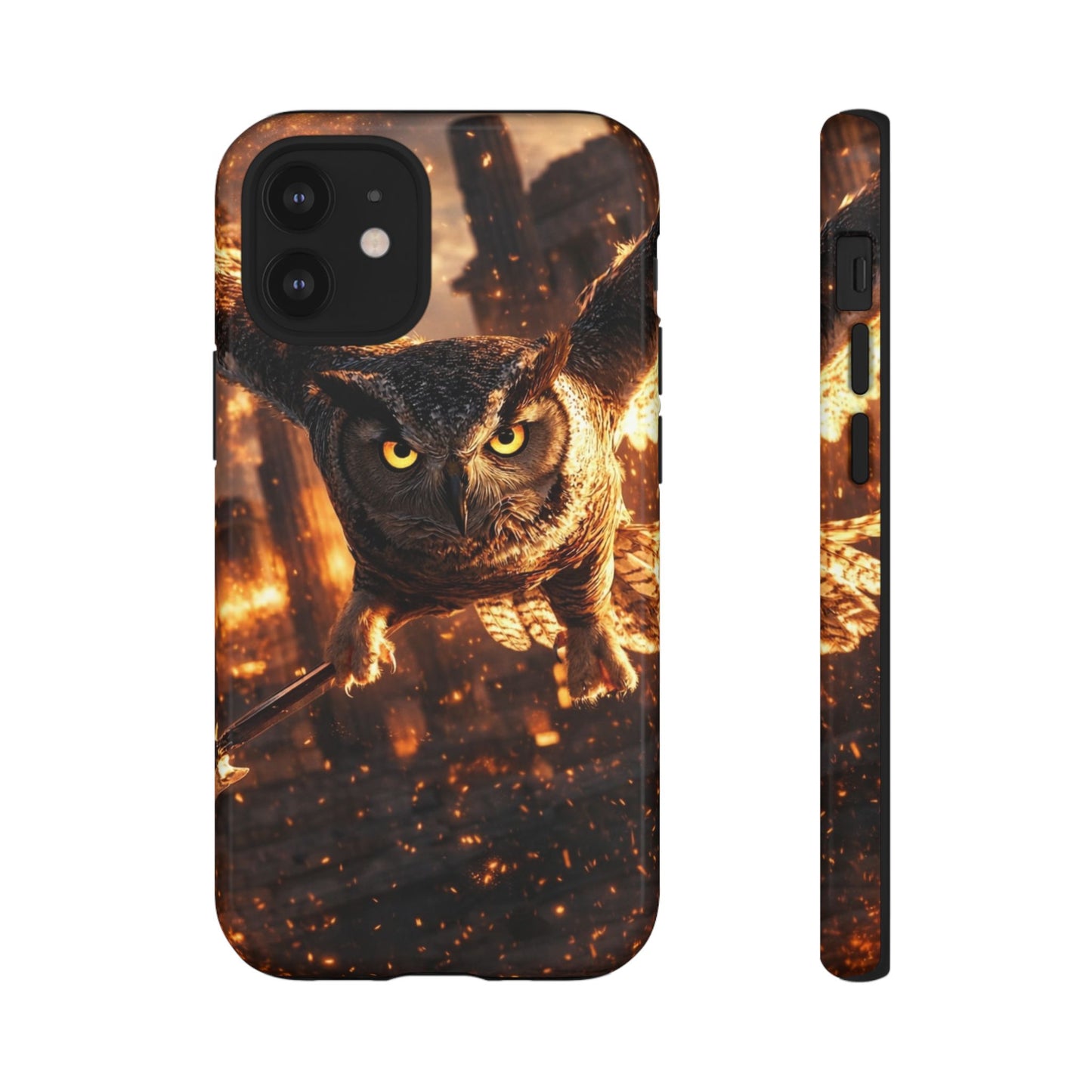 Owl in Flames Phone Case