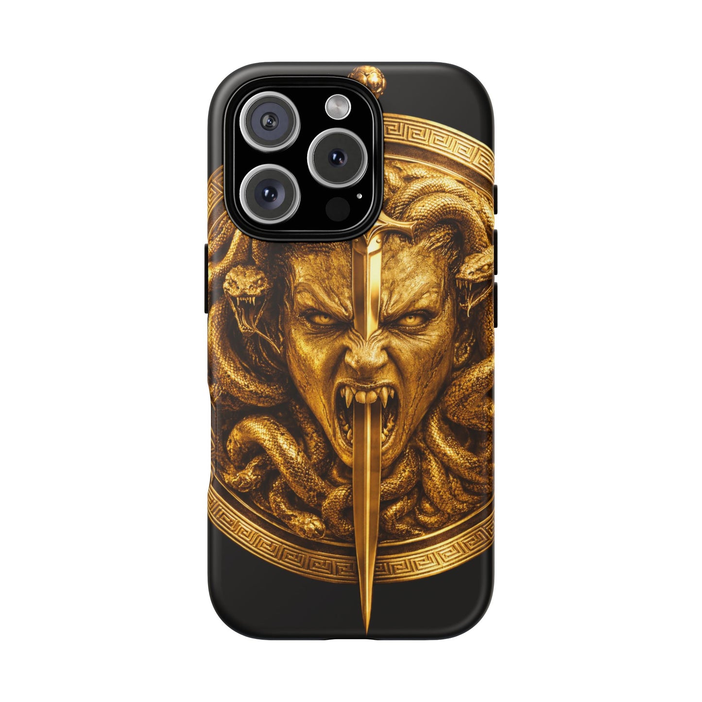 Phone Case — Gold Medusa Dagger Armor iPhone Cover
