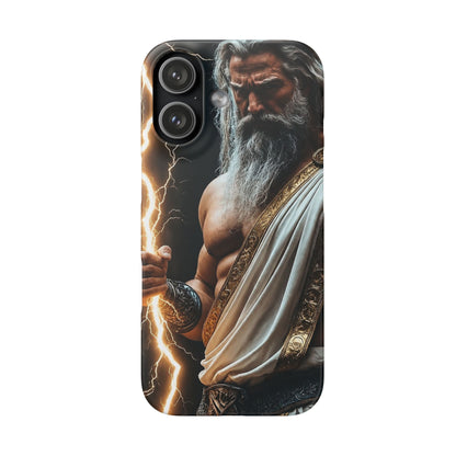 Zeus Lightning Phone Case — Mythic God Portrait Snap Case
