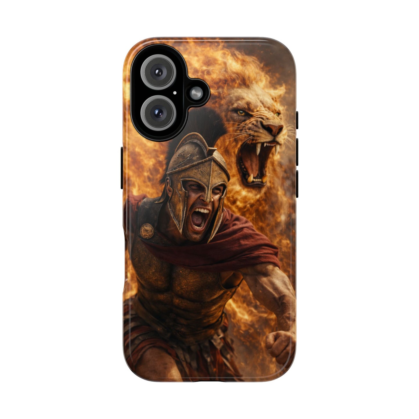Spartan Lion Phone Case – Fierce Warrior Armor iPhone Case