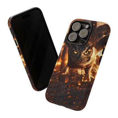 Owl in Flames Phone Case