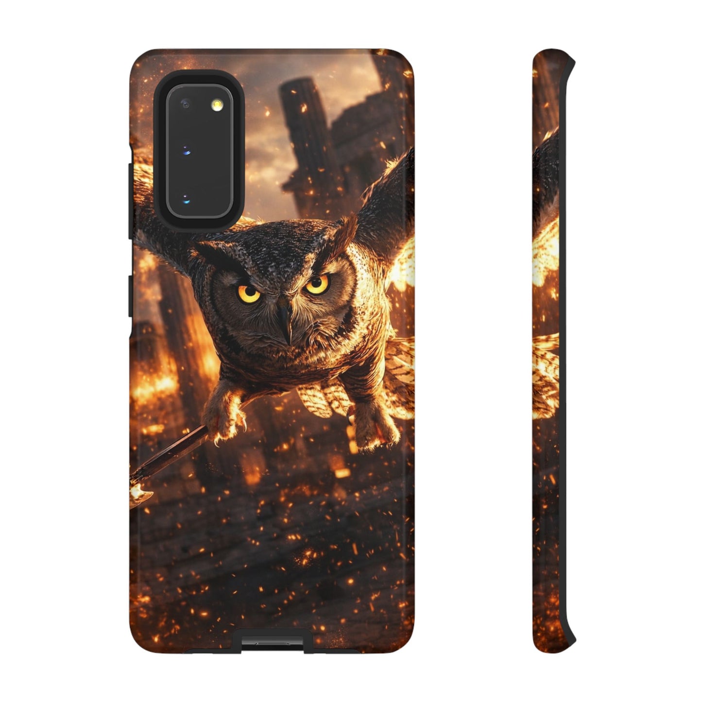 Owl in Flames Phone Case