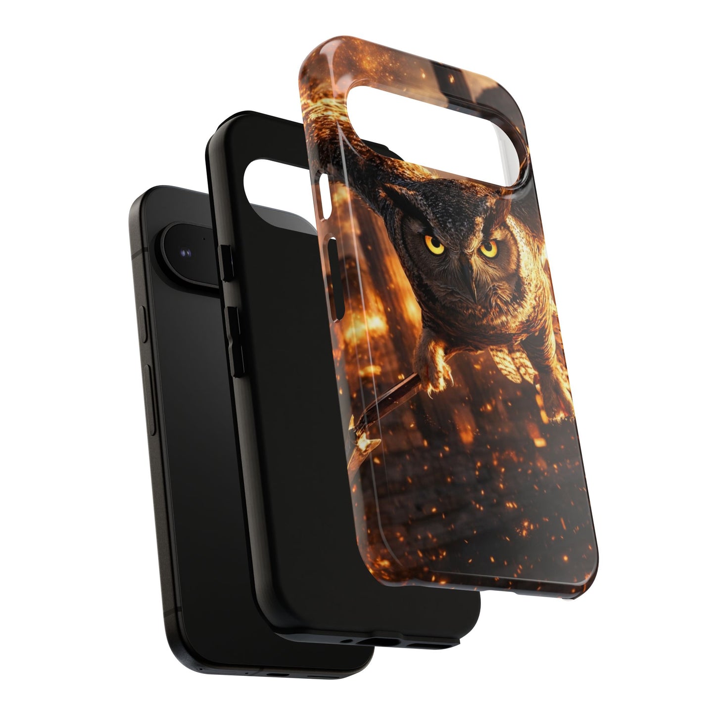 Owl in Flames Phone Case