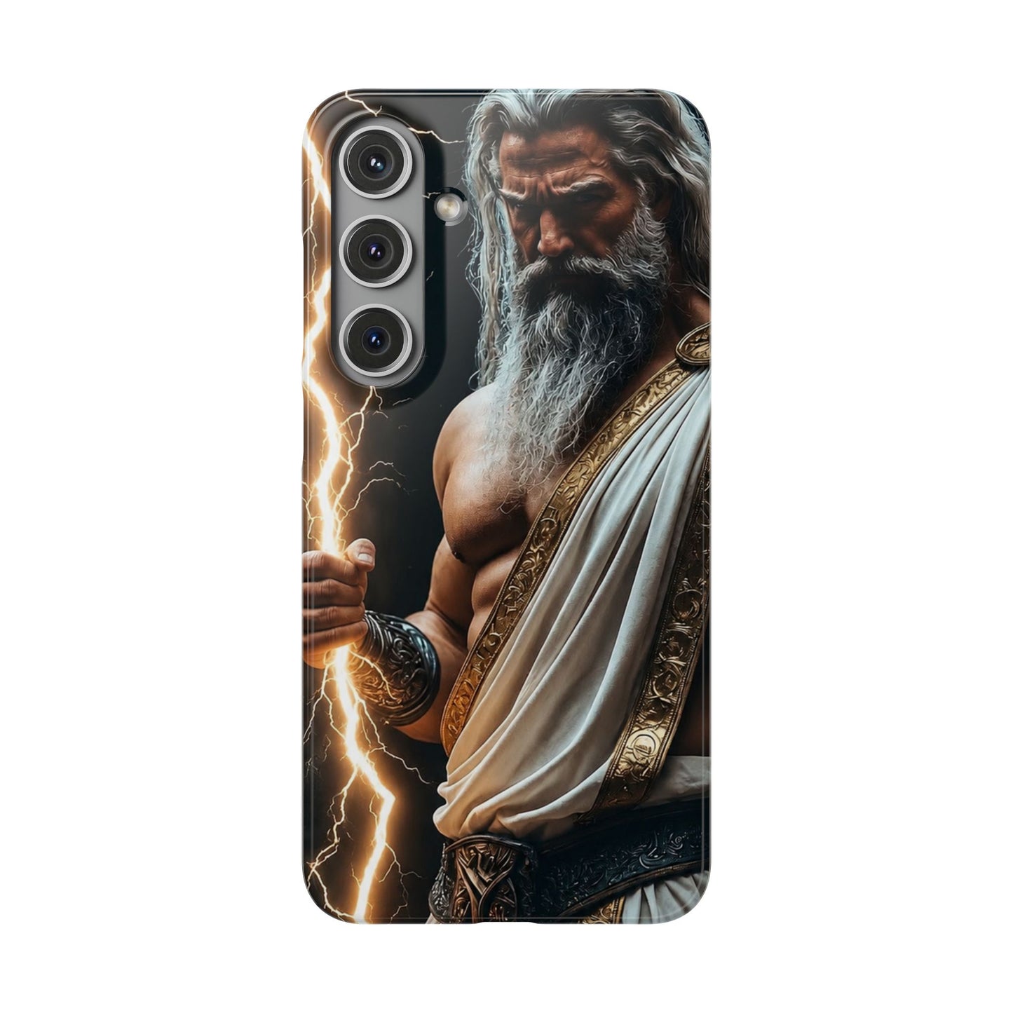 Zeus Lightning Phone Case — Mythic God Portrait Snap Case