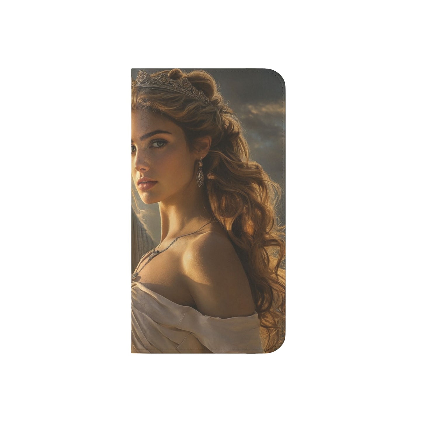Roman Goddess Horse Portrait Flip Case — Vintage Mythic Phone Wallet