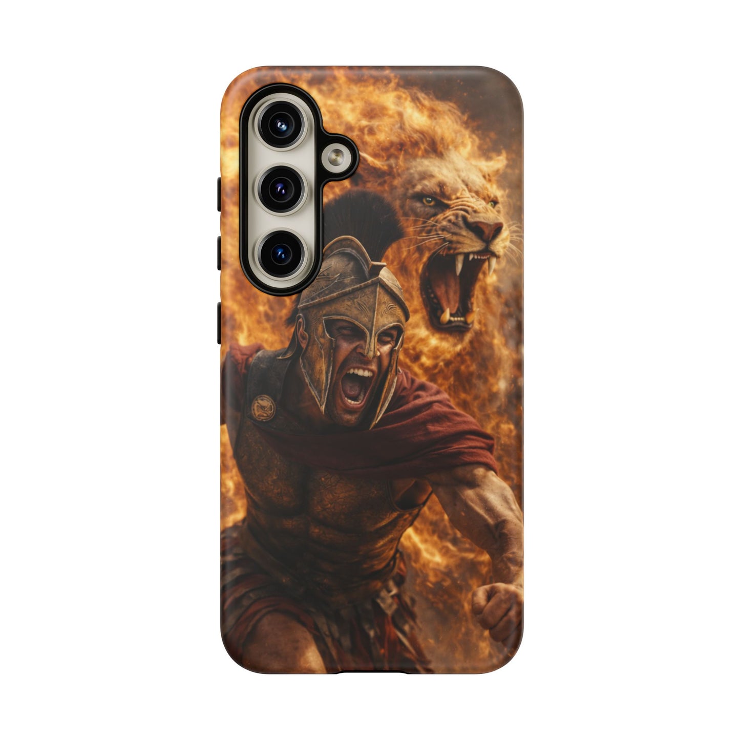 Spartan Lion Phone Case – Fierce Warrior Armor iPhone Case