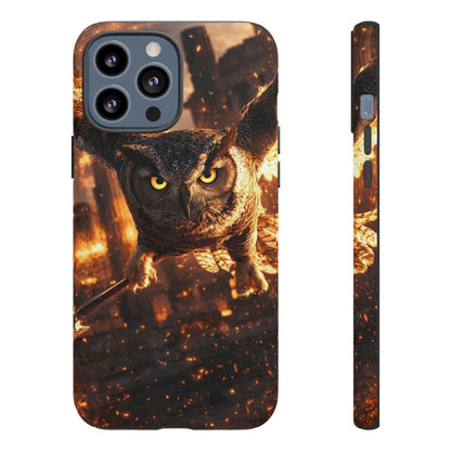 Owl in Flames Phone Case