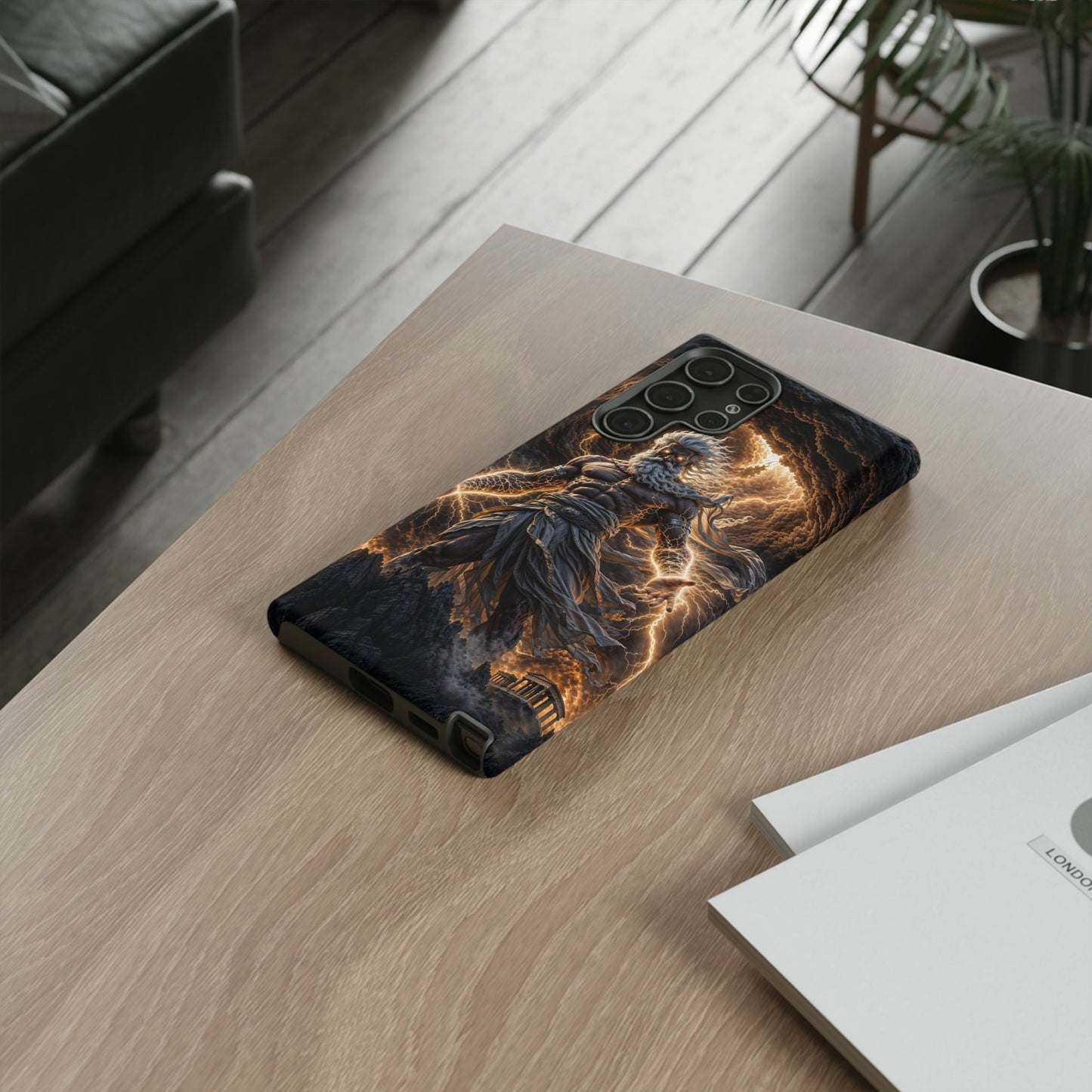 Mythic Thunder God Phone Case — Lightning Warrior Tough Protective Cover