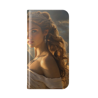 Roman Goddess Horse Portrait Flip Case — Vintage Mythic Phone Wallet