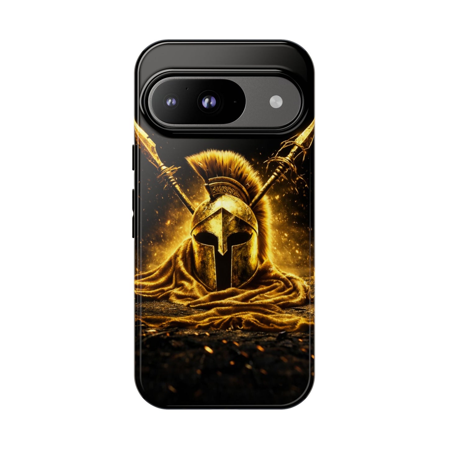 Spartan Helmet Gold Phone Case - Tough Warrior Armor Phone Cover