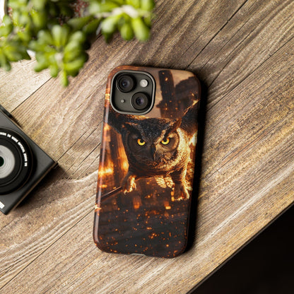 Owl in Flames Phone Case