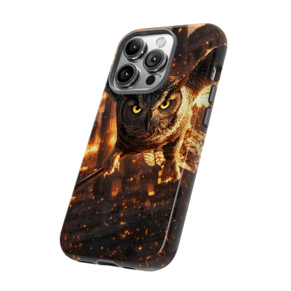 Owl in Flames Phone Case