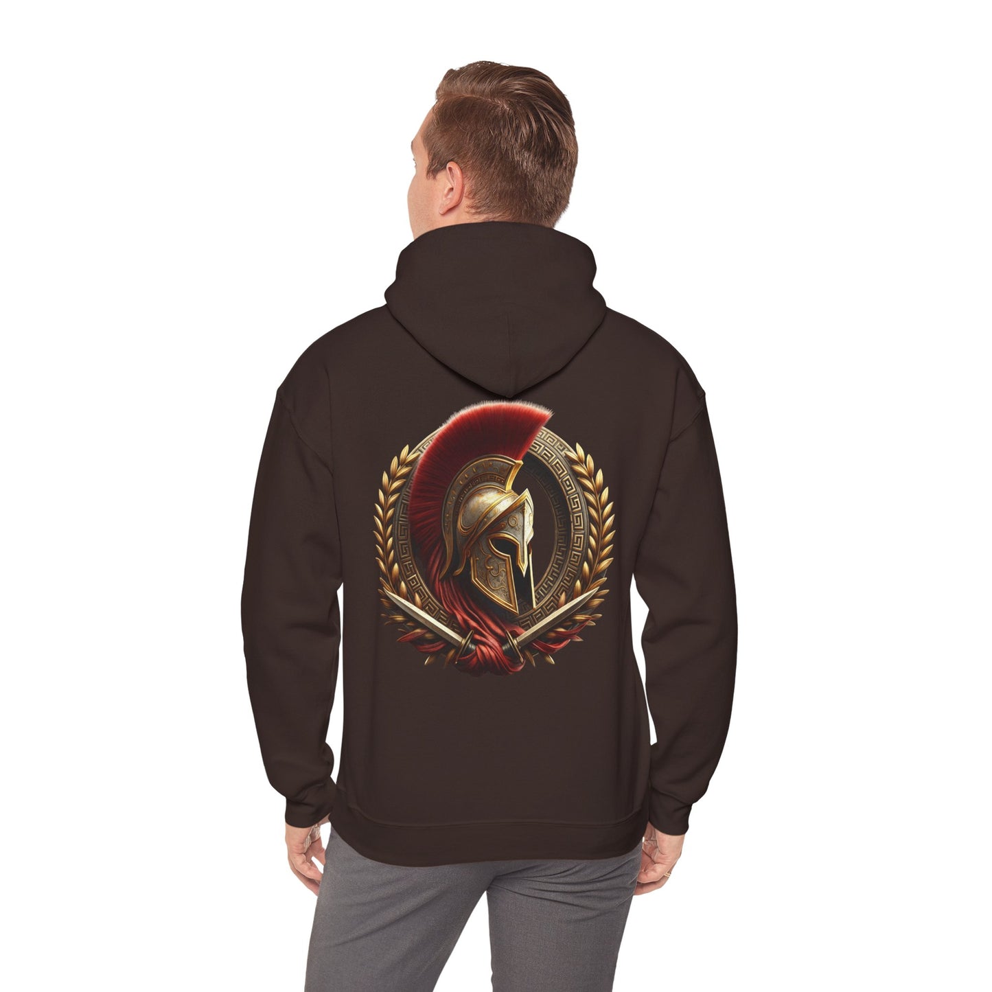Leonidas of Sparta Hoodie – Spartan Helmet Crest Pullover