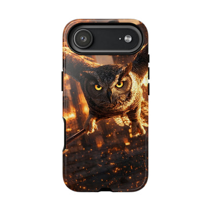 Owl in Flames Phone Case