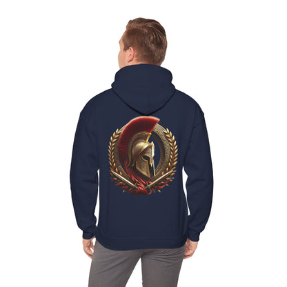 Leonidas of Sparta Hoodie – Spartan Helmet Crest Pullover