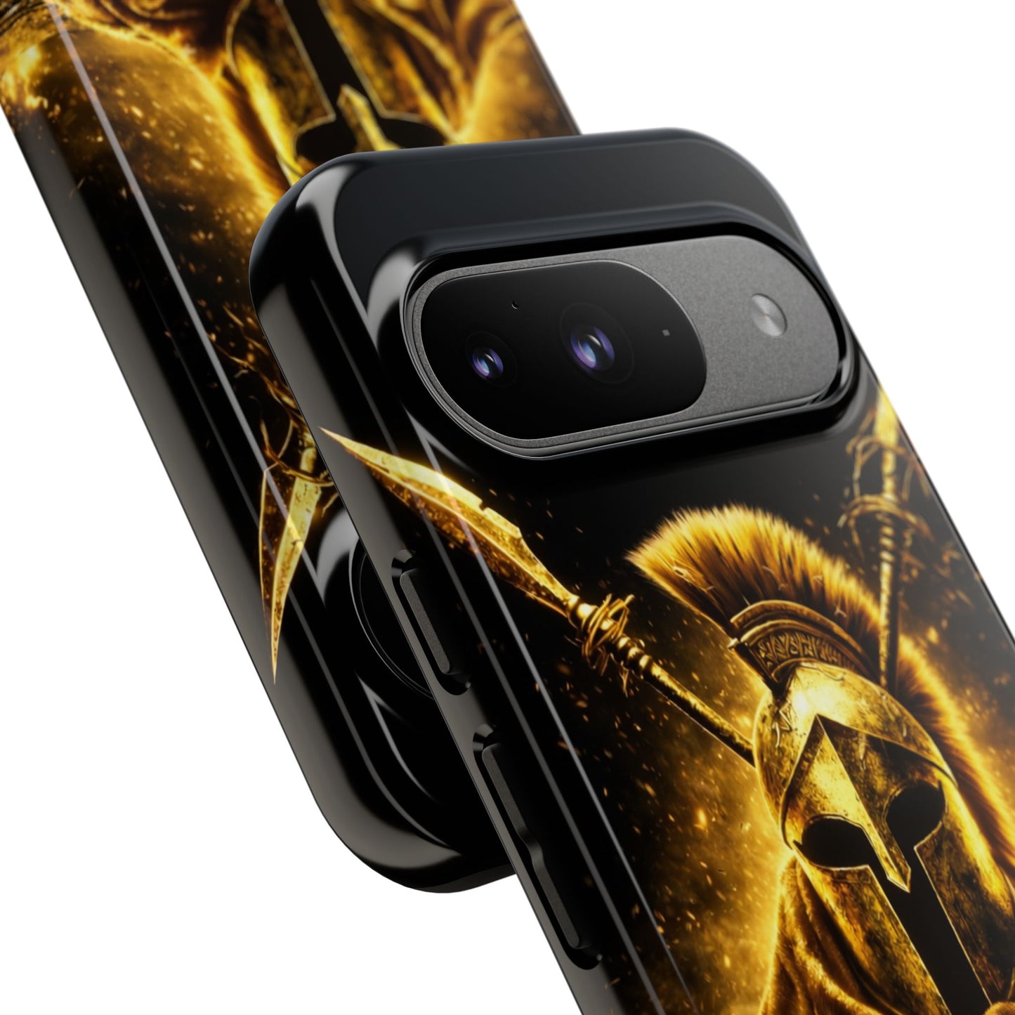 Spartan Helmet Gold Phone Case - Tough Warrior Armor Phone Cover