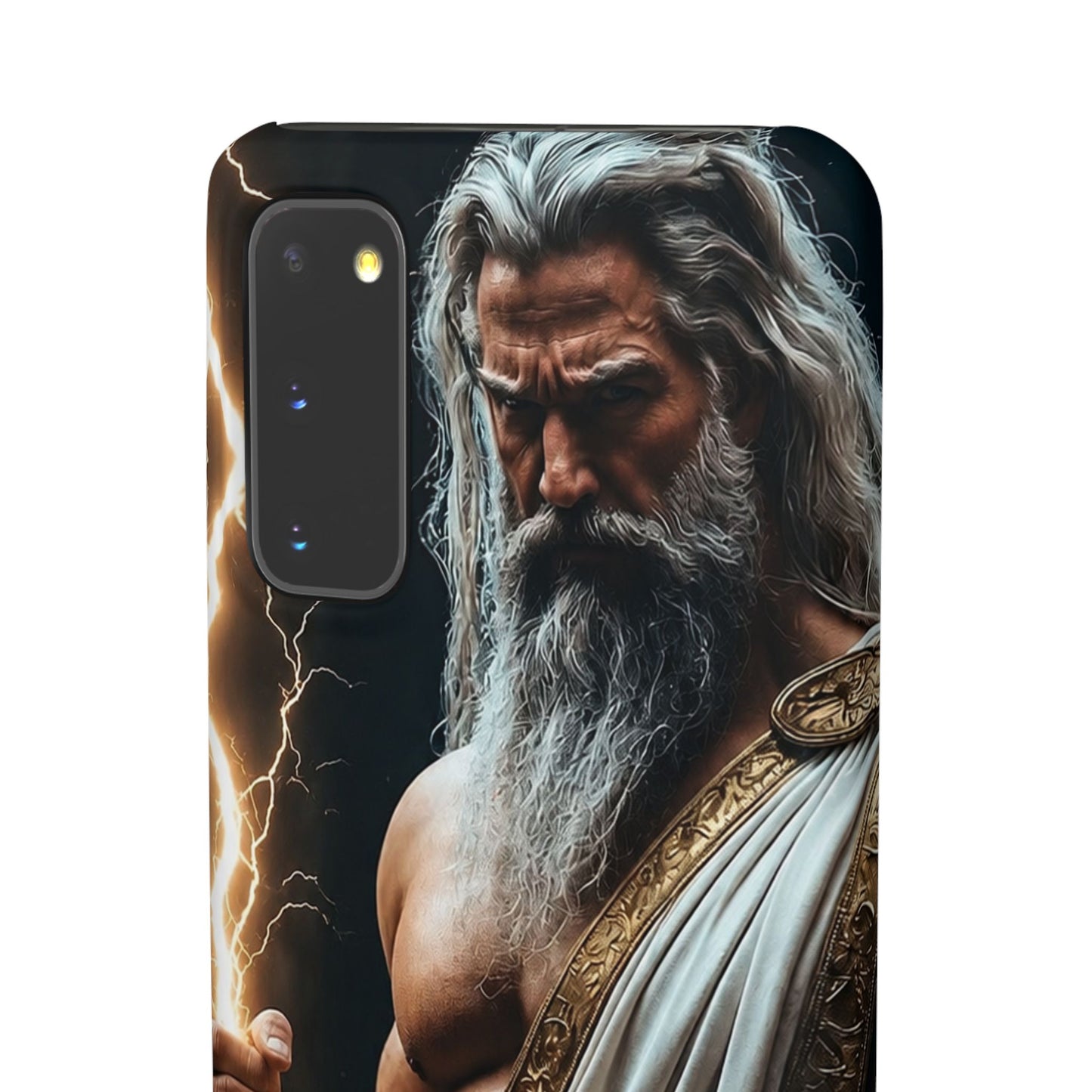 Zeus Lightning Phone Case — Mythic God Portrait Snap Case