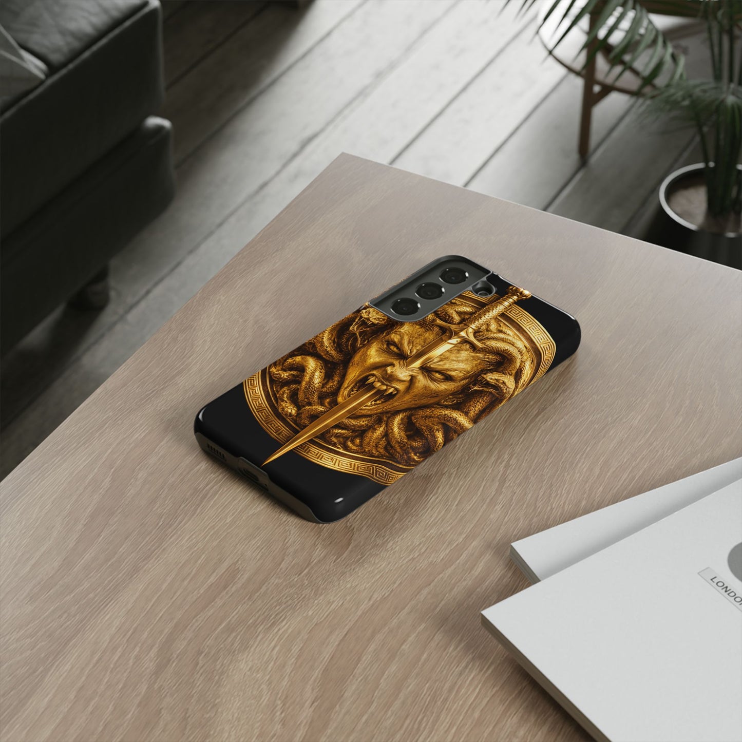 Phone Case — Gold Medusa Dagger Armor iPhone Cover