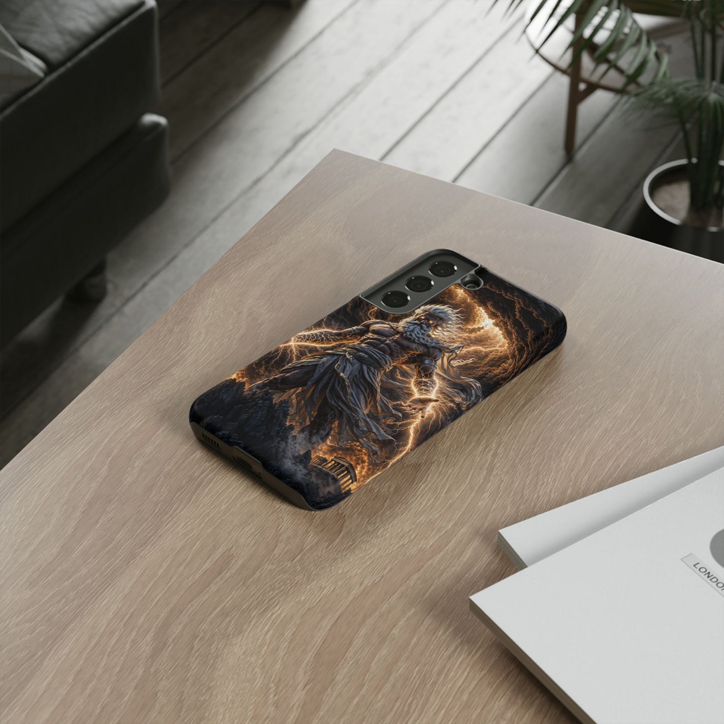 Mythic Thunder God Phone Case — Lightning Warrior Tough Protective Cover