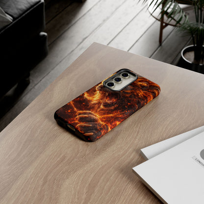 Fire Lion Phone Case — Fierce Flaming Lion Armor for Smartphones