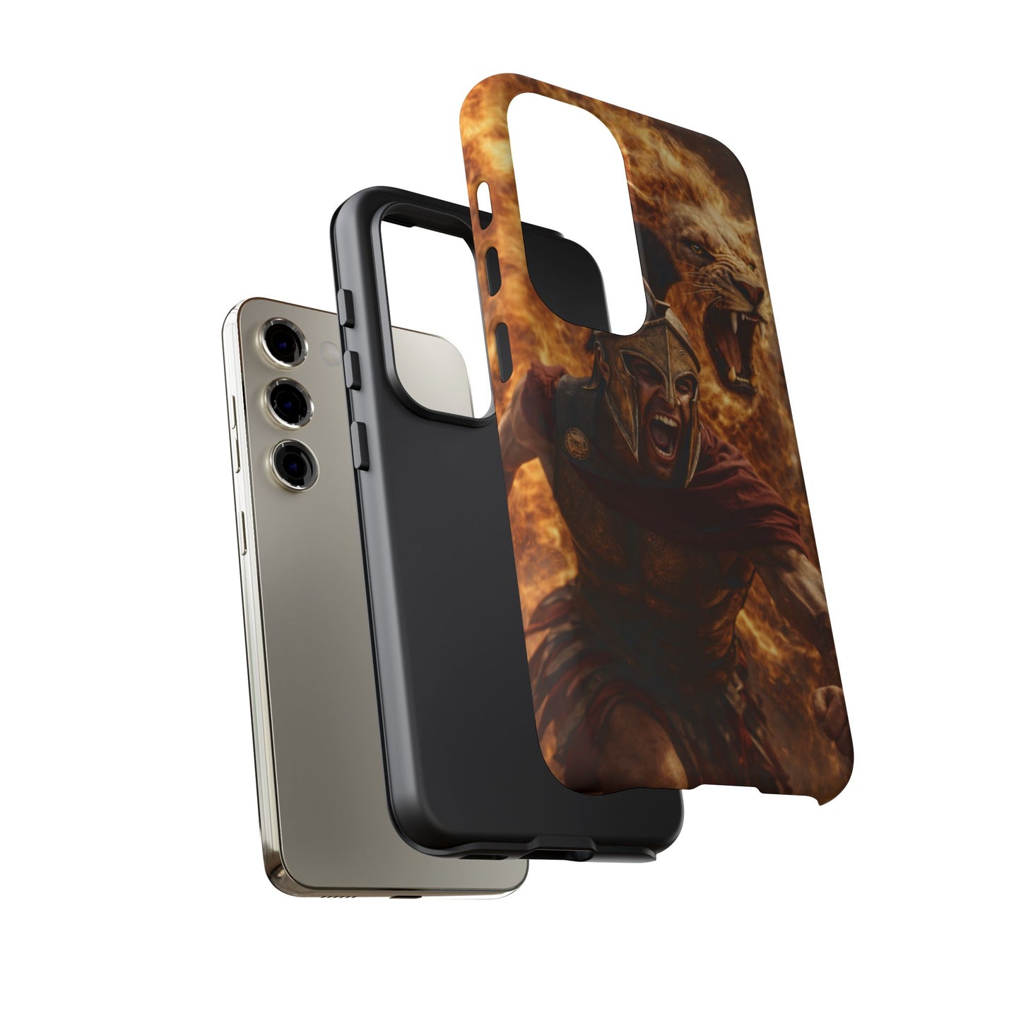 Spartan Lion Phone Case – Fierce Warrior Armor iPhone Case
