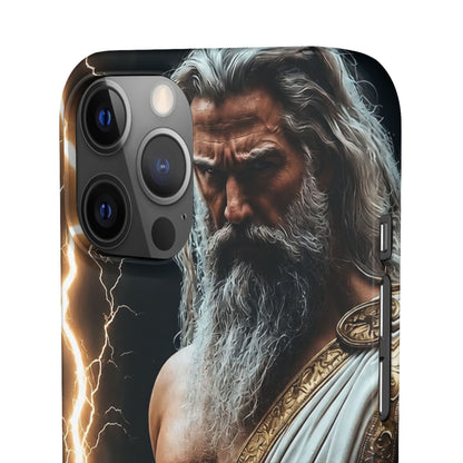 Zeus Lightning Phone Case — Mythic God Portrait Snap Case